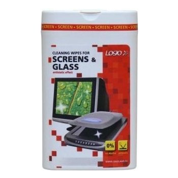 LOGO Čisticí trhací ubrousky na obrazovky, dóza, 50 ks, (PCSDZ050XL)