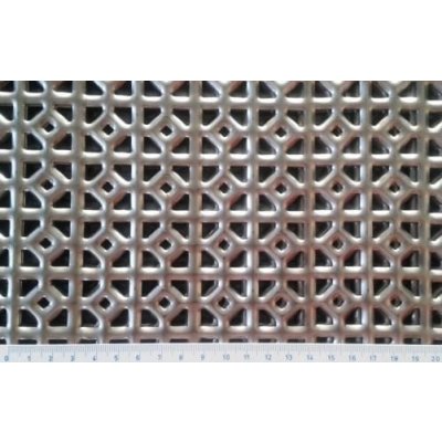 Děrovaný plech ocelový "SECESE", formát 1,0 x 1000 x 2000 mm