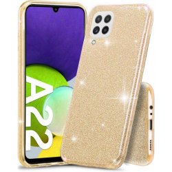 1Mcz Shining TPU třpytivé ochranné Samsung Galaxy A22, Galaxy M22, Galaxy M32 zlaté