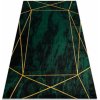 Koberec Dywany Luszczow Emerald Exclusive 1022 mramor geometrický lahvově zelená / zlato