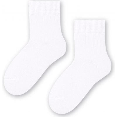 Dětské jednobarevné ponožky bílá