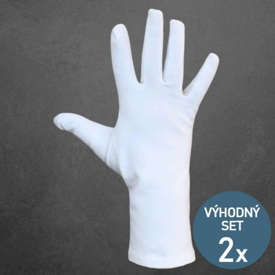 Knitva pánské bavlněné rukavice s pečující úpravou 2 páry bílé – Sleviste.cz