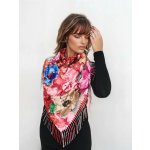 Classic Scarf vlněná šála plná barevných květin v – Zboží Mobilmania