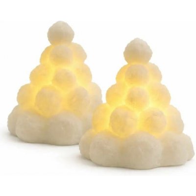 SIRIUS LED svíčky z pravého vosku na baterie sněhové koule, 8 × 10 cm bílá, sada 2 ks, CR2032 – Hledejceny.cz
