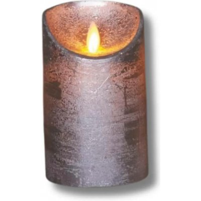 NIPEKO Svíce 13cm stříbrná LED plápolající – Hledejceny.cz