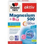 Doppel herz aktiv Magnesium 500 + B12 depot 30 tablet – Hledejceny.cz