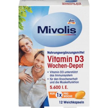 Mivolis kapsle vitamin D3 5 g od 80 Kč - Heureka.cz