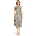 Betty & Co dámské šaty béžovozelené s plizovanou sukní – Zboží Dáma