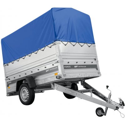 UNITRAILER FORCE 230 KIPP s bočnicemi BIS, rámem H-800 a modrým krytem – Sleviste.cz
