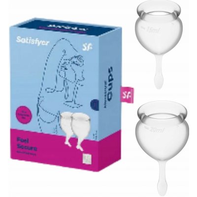 Satisfyer Feel Secure Sada menstruačních kalíšek transparent 15 ml + 20 ml – Sleviste.cz