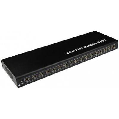 PremiumCord HDMI splitter 1-16 Portů, kovový s napájecím adaptérem, 4K,1080p, 3D (KHSPLIT16B) – Zboží Živě