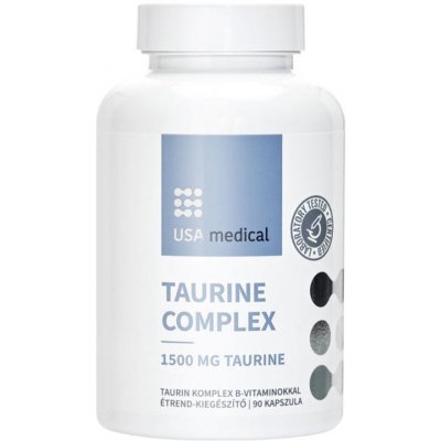 USA medical Taurine Complex 1500 mg 90 kapslí – Hledejceny.cz