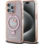 Sourcing Hello Kitty HKHMP15XHRSGEP iPhone 15 Pro Max 6,7 růžové/růžové pevné pouzdro Ring Stand Glitter Electrop Logo MagSafe – Hledejceny.cz