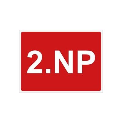 Označení podlaží - 2.NP, samolepka 200x150 – Zboží Mobilmania
