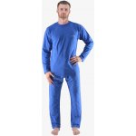 Gina 79165 pánské pyžamo dlouhé pomněnkově modré – Zboží Dáma