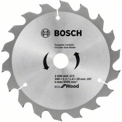 Bosch Eco for Wood 160x2,2/1,4x20 18 zubů 2608644372 – Hledejceny.cz