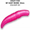 Návnada a nástraha Crazy Fish Trout Baby Worm MF Floating 3 cm 101 Kreveta 12 ks