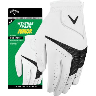Callaway Weather Spann Junior Golf Glove 24 bílá L levá – Zboží Dáma