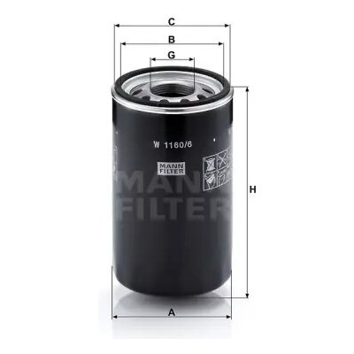 MANN FILTER Filtr hydrauliky W 1160/6 – Hledejceny.cz
