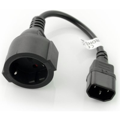 Lanberg napájecí C14 - Schuko 0.2m [CA-C14E-10CC-0018-BK] – Sleviste.cz