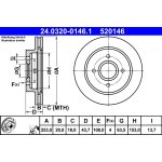 ATE Brzdový kotouč 24.0320-0146.1 – Hledejceny.cz