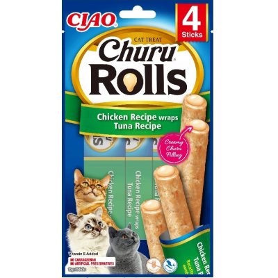 Churu Cat Rolls Chicken wraps&Tuna cream 4 x 10 g – Hledejceny.cz