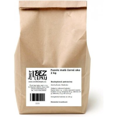 Život bez lepku Fazole malá černé oko 2 kg – Zboží Mobilmania