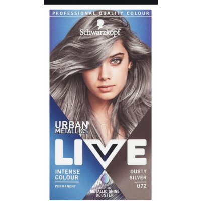 Schwarzkopf Live Urban Metallics barva na vlasy Dusty Silver U72 – Zboží Mobilmania