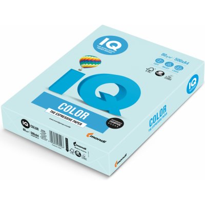 Barevné papíry IQ Color BL29 A4 80 g světle modrá balení 500 lst. – Hledejceny.cz