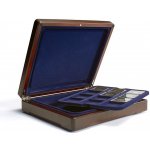 Leuchtturm Dřevěná mincovní kazeta Mazzola pro 24 mincí 50x50 mm blue – Zboží Dáma