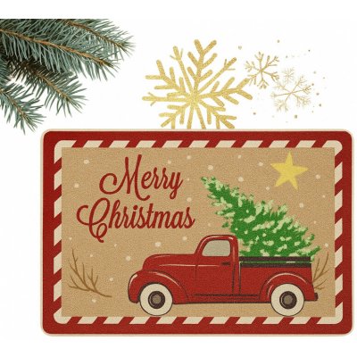 Textilomanie Vánoční rohožka HOLIDAY RIDE červená 60x90 cm – Zboží Dáma