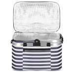 Košík modro-bílé pruhy SPRINGOS BELICE – Zboží Dáma