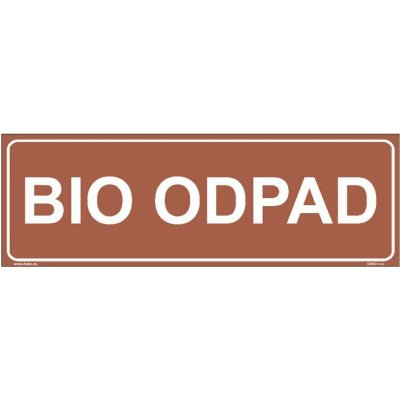 DUKO BIO ODPAD Formát: 300 x 100 mm, Materiál: plast 0,5 mm, samolepící vinylová fólie – Sleviste.cz