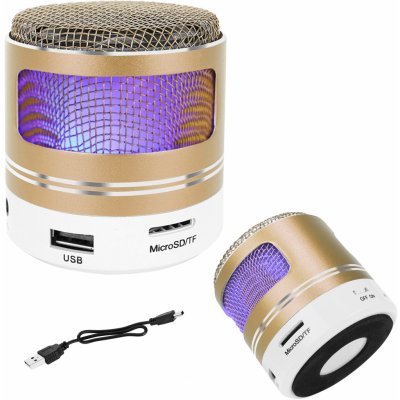 ISO 9097 LED Mini Bluetooth reproduktor zlatá – Zbozi.Blesk.cz