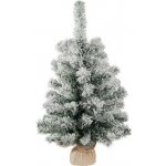 Stromček MagicHome Vianoce Snowy, jedľa v jute, zasnežený, 60 cm – Hledejceny.cz