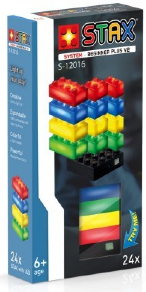 Light STAX M-04040 Expansion Pack 6 Mattoncini Luminosi - 2x4 Colori Multicolore - Compatibili Con Duplo - 2
