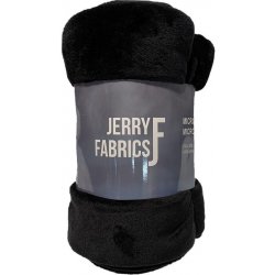 JERRY FABRICS Deka microflanel super soft Černá