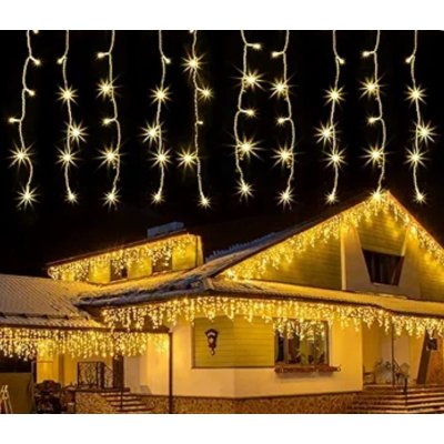 DZL Vánoční světelný LED závěs se záblesky 120 LED 3m+1,5m velké LED diody Barva: Studená bílá – Sleviste.cz