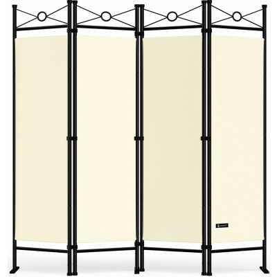 Casaria Lucca 100610 Paraván krémový 180 x 163 cm – Zboží Dáma