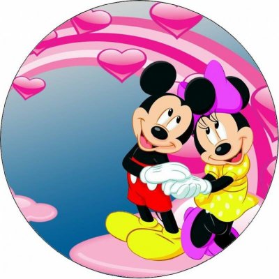 Jedlý papír Mickey a Minnie na obláčku 19,5 cm - Pictu Hap – Hledejceny.cz