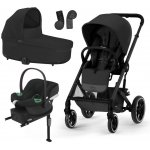 Cybex SET 5v1 Balios S Lux 2024 + Cot S Lux + Aton B2 i-Size + báze One + adaptéry Moon Black