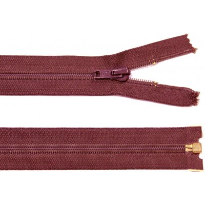Spirálový zip no.5 rozepínací 60cm - více barev color: 581 bordó tmavě červená – Hledejceny.cz