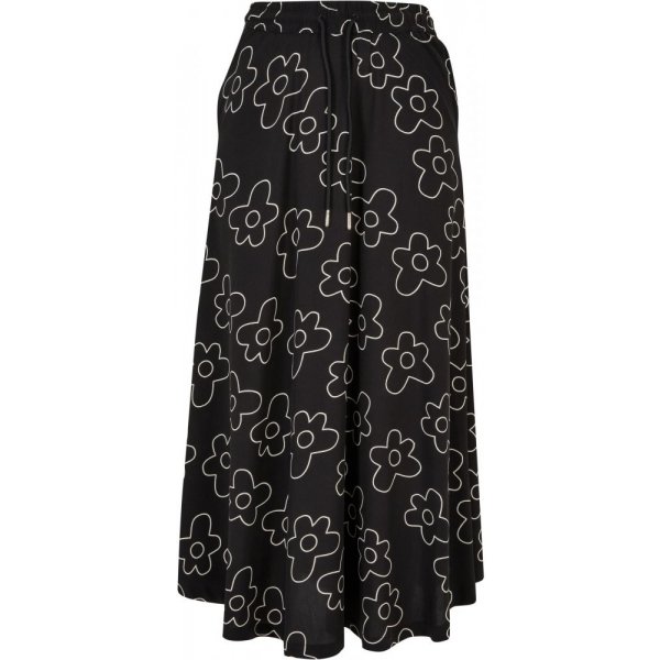 Dámská sukně Ladies Viscose Midi Skirt blackflower