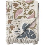 Bloomingville přehoz na postel Bavlněný s výšivkou Ceva Rose multi 130 x 150 cm – Zboží Dáma