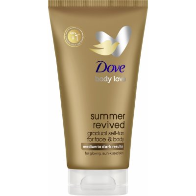 Dove samoopalovací tělové a pleťové mléko Summer revived Medium to dark 75 ml – Zboží Mobilmania