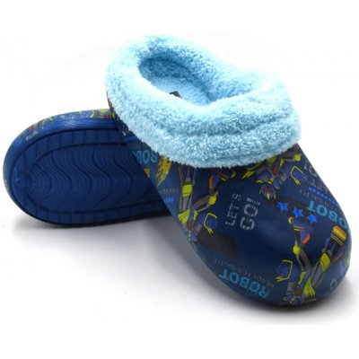 Dětské zateplené clogsy Gezer ROBOT modrá – Zboží Mobilmania