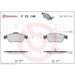 Sada brzdových destiček, kotoučová brzda BREMBO P 23 148X – Sleviste.cz