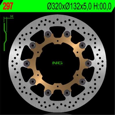 BRZDOVÝ KOTOUČ NG297, PŘEDNÍ, YAMAHA FJR1300 '03-'14, MT01 '05-11, V-MAX 1700 '14 (320x132x5) – Hledejceny.cz