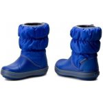 Crocs Winter Puff Boot Kids Cerulean Dětské sněhule Blue Light Grey – Zboží Mobilmania