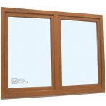 KNIPPING Plastové okno - 70 AD, 1800x1500 mm, O/OS sloupek, zlatý dub Barva, imitace: zlatý dub/zlatý dub (oboustranně) – Hledejceny.cz
